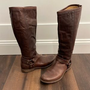 Frye flat knee boots